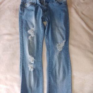 Distressed jeans